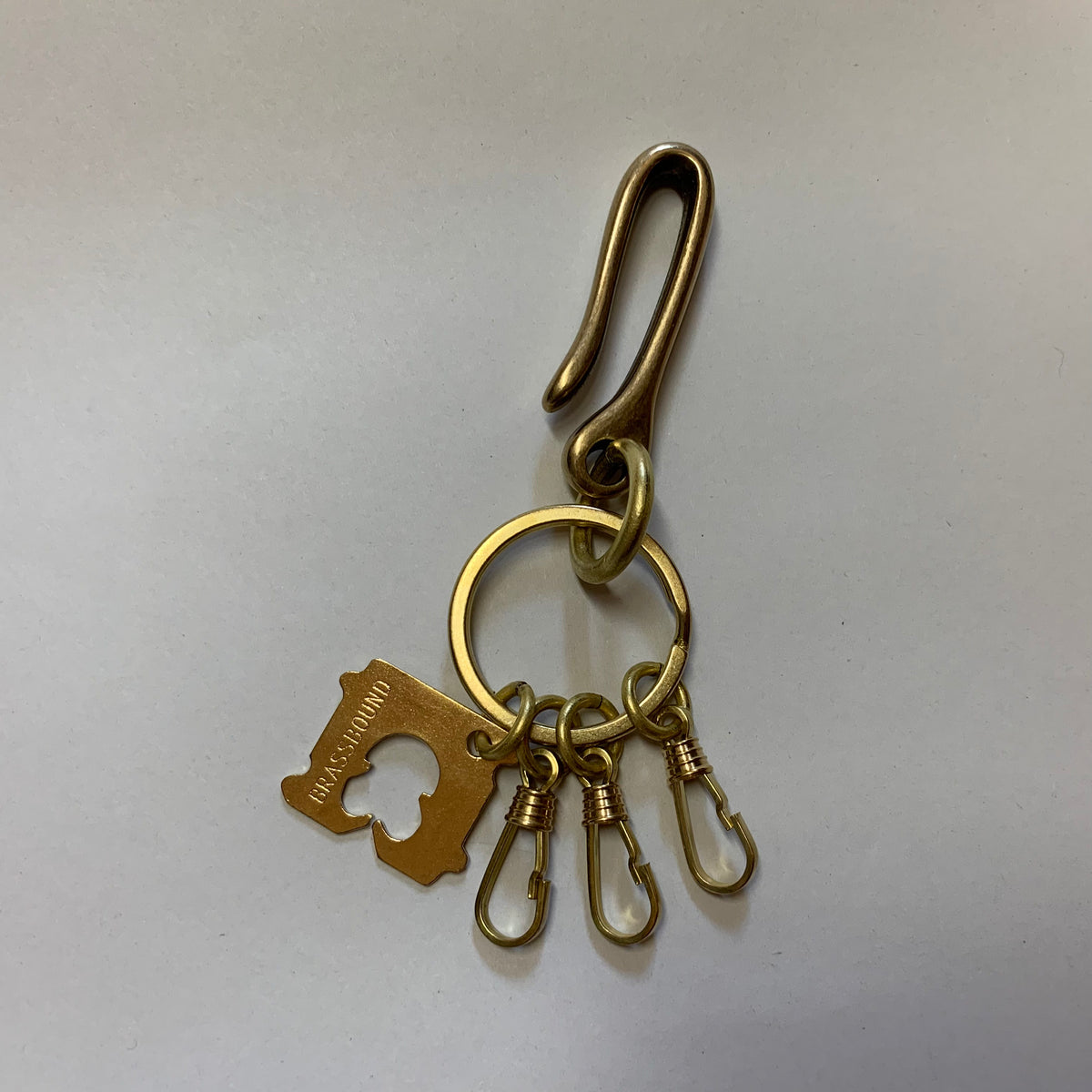 Brass Charm Key Ring BRASSBOUND